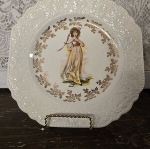 Lord Nelson Pottery Cream Embossed Decorative Plate England